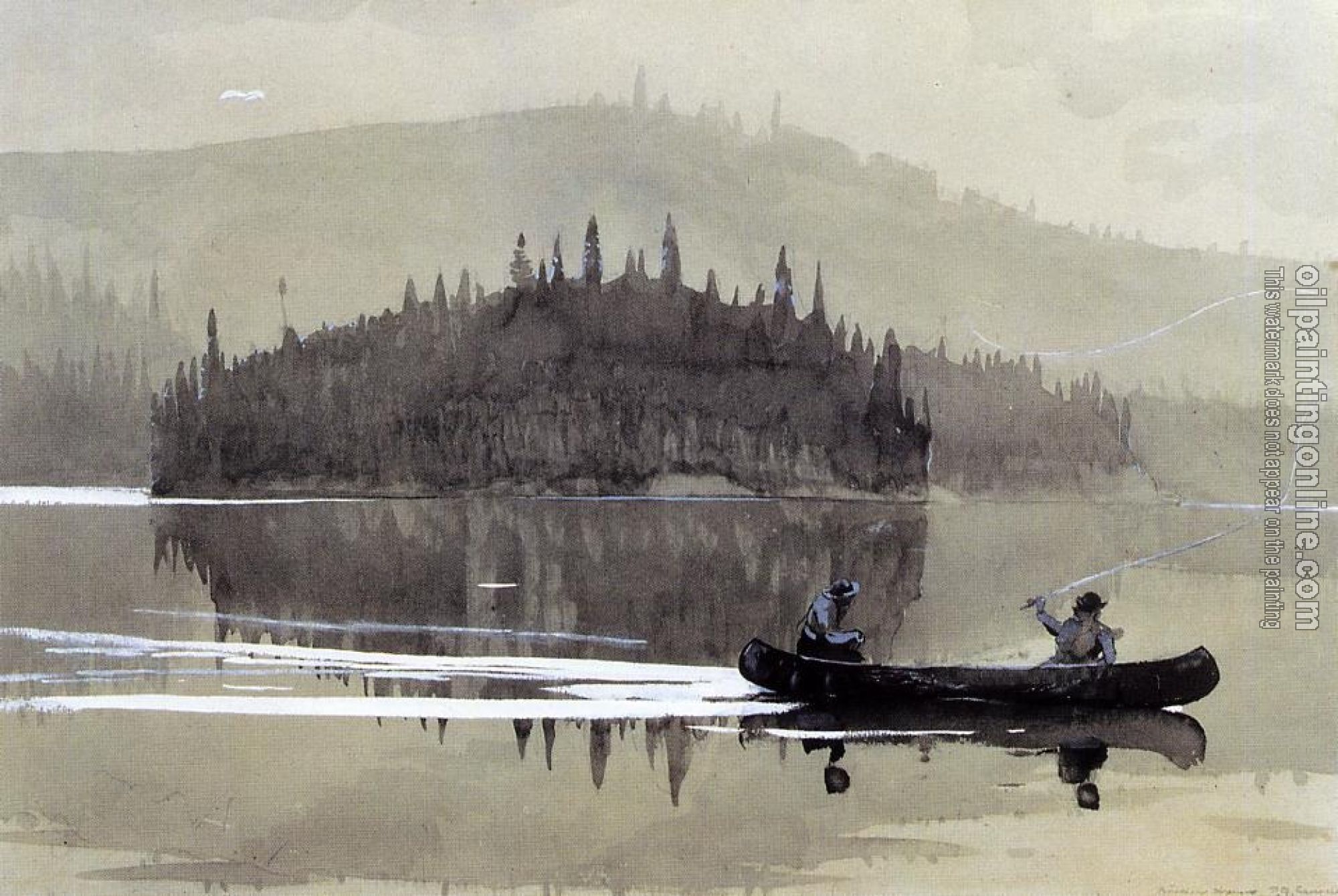 Homer, Winslow - Two Men in a Canoe